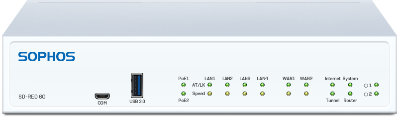 Sophos SD-RED 60 Rev.1 Appliance (US power supply), 5-Year Warranty